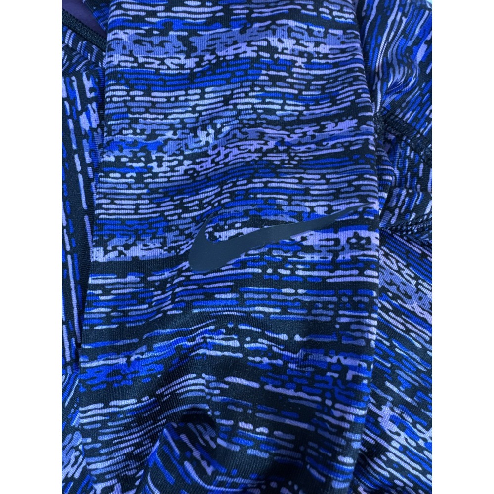 Nike Pro Blue Purple Dri-Fit Half-Zip Thumbholes Pullover Women's‎ M - Picture 5 of 12